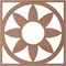 Ekena Millwork Blume Wood Fretwork Pierced Ceiling Medallion, Wood (Paint Grade), 16"OD x 5 1/2"ID x 3/8"T CMWP16X16X0375BLMF - alternate 2